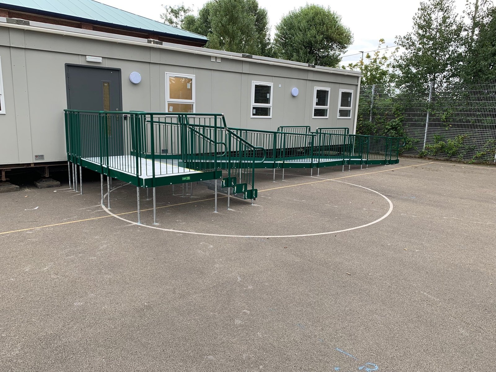 Public building wheelchair access ramp